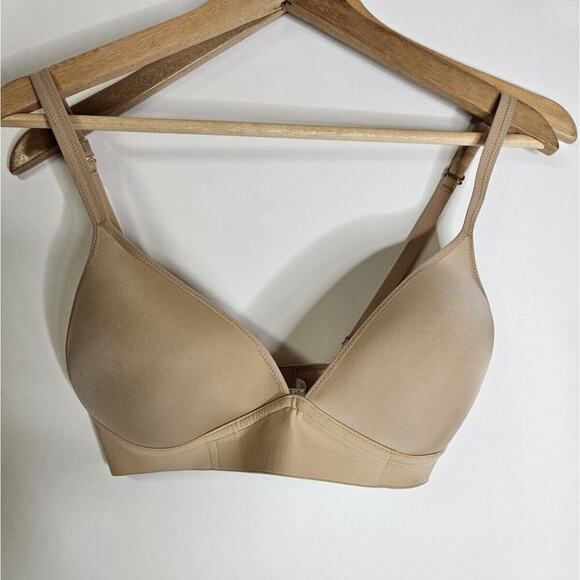 Aerie Real Me Wireless Bra 34D Beige Brown Full Coverage Soft Stretch - Picture 1 of 6